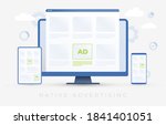 native advertising concept... | Shutterstock .eps vector #1841401051