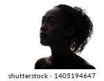 Silhouette of a black girl....