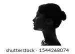 Silhouette of profile of a...