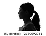 Silhouette of asian woman...