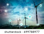 Renewable energy and Internet of Things. Smart factory. Smart energy. Smart grid concept.
