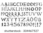 vector alphabet. hand drawn... | Shutterstock .eps vector #334467527
