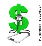 Dollar Sign And Stethoscope. 3d ...