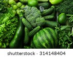 Green Fruits And Vegetables...