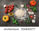 Raw Dough For Pizza With...