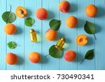 Fresh Apricots And Bottles With ...