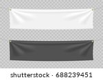 black and white textile banners ... | Shutterstock .eps vector #688239451