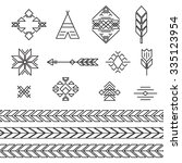tribal vector set  elements of... | Shutterstock .eps vector #335123954