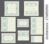 wedding invitation card with... | Shutterstock .eps vector #176890904