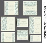 wedding invitation card with... | Shutterstock .eps vector #176890907