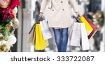 Woman Walking With Shopping...