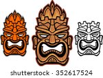 Tiki Masks Variation Of Wooden...