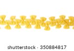 line made of dry farfalle... | Shutterstock . vector #350884817