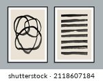 set of two abstract creative... | Shutterstock .eps vector #2118607184