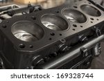 open block of four cylinder petrol engine