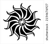 tattoo sun  flame tribal vector ... | Shutterstock .eps vector #2154676927