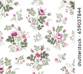 seamless floral pattern with... | Shutterstock .eps vector #659037844