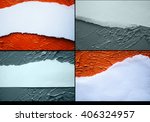 set of ragged edge of the paper ... | Shutterstock . vector #406324957