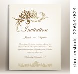  a beautiful floral  wedding... | Shutterstock .eps vector #226547824