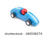 Blue Toy Race Car Isolated On...