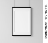 white poster with black frame... | Shutterstock . vector #499789441