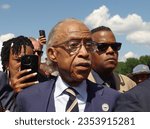 Small photo of WASHINGTON, DC - August 26, 2023: Rev. Al Sharpton leads the 60th anniversary of the March on Washington.