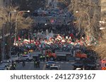 Small photo of WASHINGTON, DC - January 13, 2024: Large crowds gather on 14th Street, NW, for the March for Gaza.