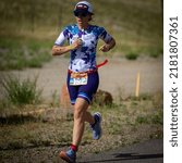 Small photo of BOULDER, COLORADO – JULY 23, 2022: Brynne Sluder competes at the Tri Boulder Triathlon.
