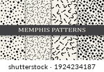 set of memphis style seamless... | Shutterstock .eps vector #1924234187