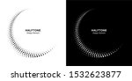 halftone circle dotted frame... | Shutterstock . vector #1532623877