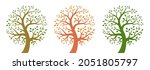 tree icon set. life logo. plant ... | Shutterstock .eps vector #2051805797