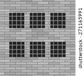 Vector Prison Grey Brick Wall...
