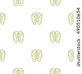 human brain icon seamless... | Shutterstock . vector #490510654