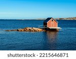 Small photo of Boathouse in Joe Batt's Arm, Fogo Island, Newfoundland, Canada.