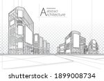3d illustration architecture... | Shutterstock .eps vector #1899008734