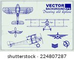 Vintage Airplanes Drawing On...