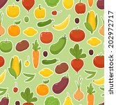 organic food   seamless... | Shutterstock .eps vector #202972717