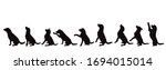 collection of vector silhouette ... | Shutterstock .eps vector #1694015014