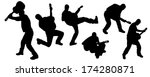 vector silhouette of a man... | Shutterstock .eps vector #174280871