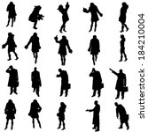vector silhouettes of different ... | Shutterstock .eps vector #184210004