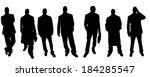 vector silhouette of a... | Shutterstock .eps vector #184285547