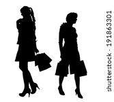 vector silhouette of a woman... | Shutterstock .eps vector #191863301