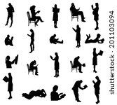 vector silhouettes of people... | Shutterstock .eps vector #201103094