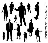 vector silhouette of business... | Shutterstock .eps vector #222652267