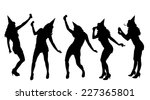 vector silhouette of a woman... | Shutterstock .eps vector #227365801
