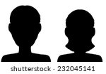 vector silhouette of a boy and... | Shutterstock .eps vector #232045141