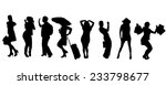 vector silhouettes of women on... | Shutterstock .eps vector #233798677