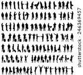 vector silhouettes of people in ... | Shutterstock .eps vector #246369457