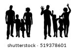 vector silhouette of family on... | Shutterstock .eps vector #519378601