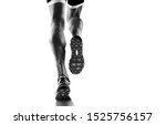 Sports background. runner feet...
